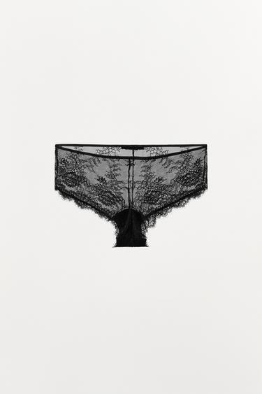 LACE CULOTTE BRIEFS - Black by Zara - Image 5