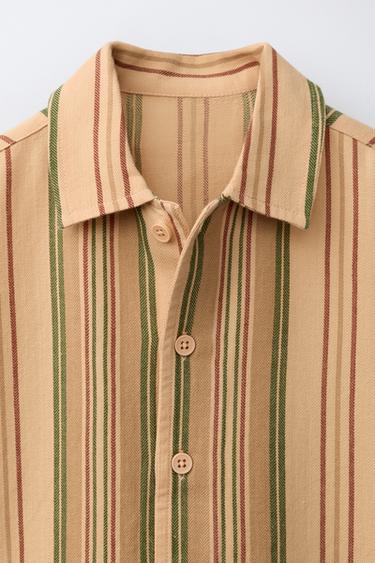 STRIPED RUSTIC SHIRT - Orange by Zara - Image 2
