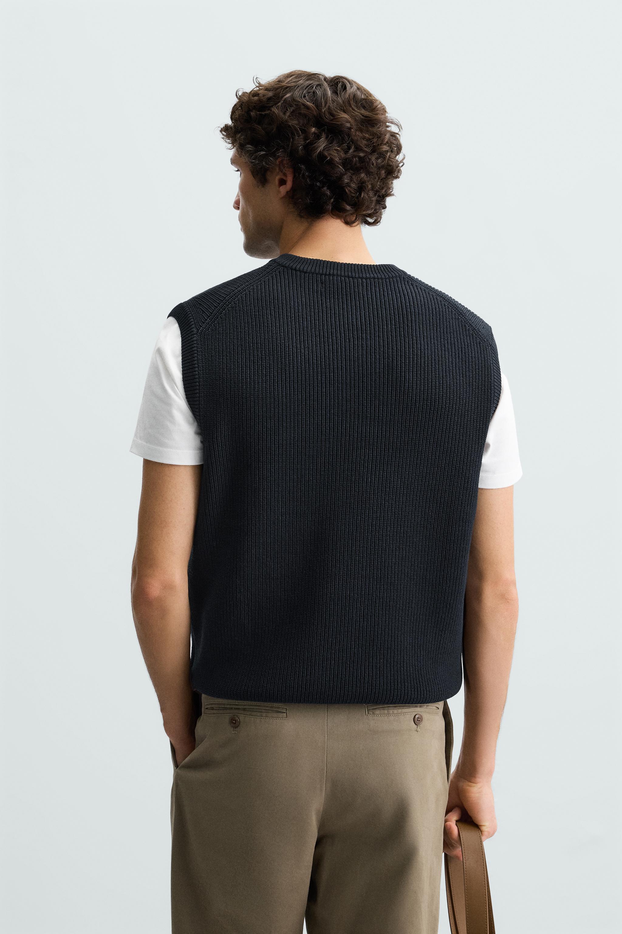 Knit Vest - ネイビー Knit Vest - ネイビー | harapeco Store