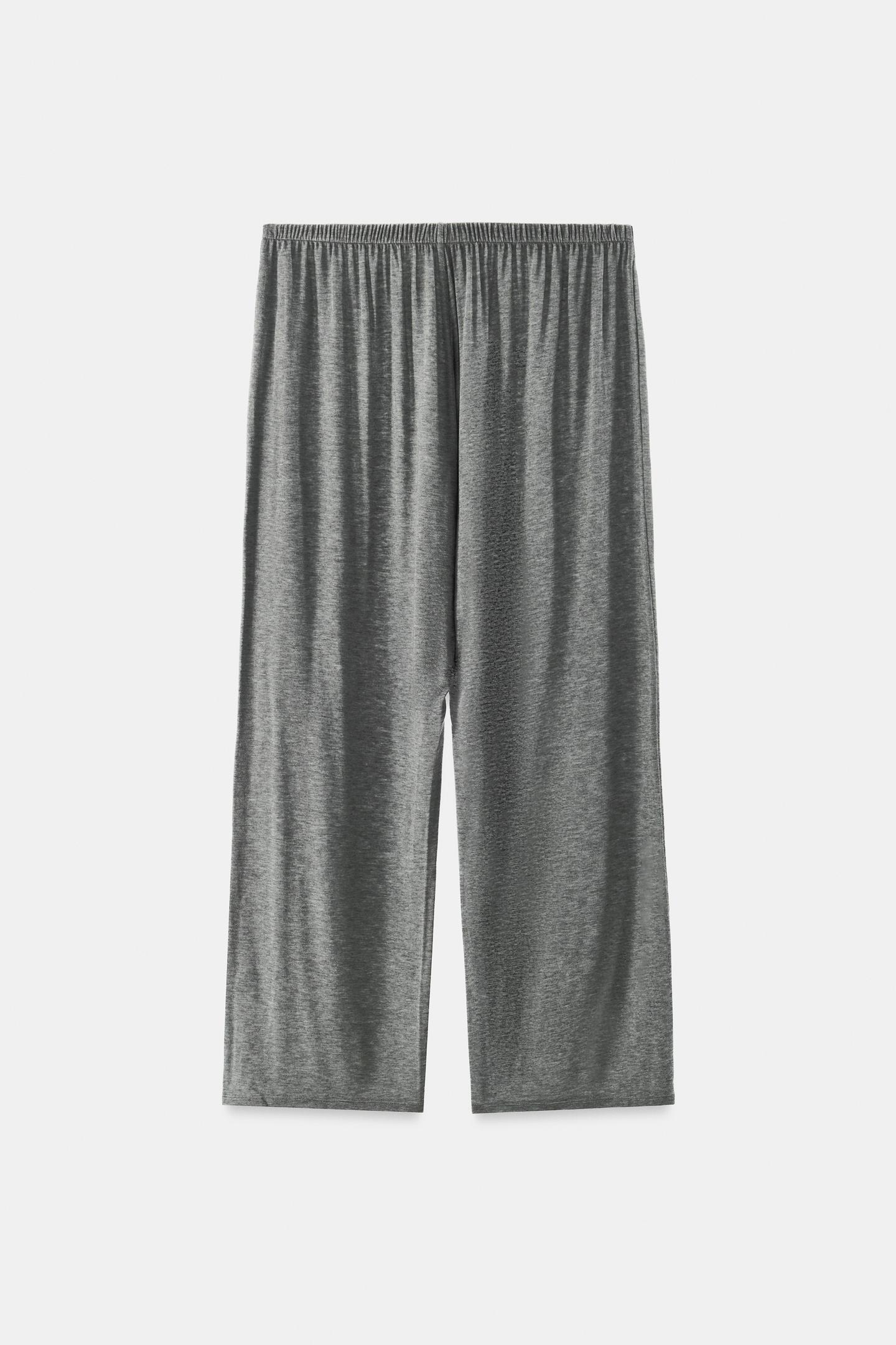 Женские брюки Zara Wool-Blend Baggy Knit, цвет: Серый — фото 8