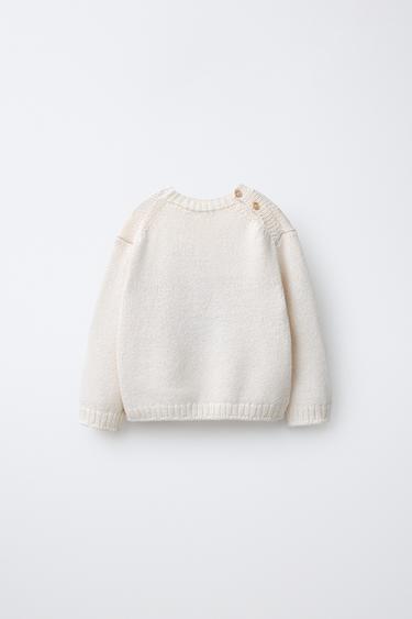 PULL EN MAILLE LAPIN - Écru de Zara - Image 1