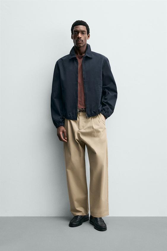 WASHED COTTON REGULAR FIT JACKET