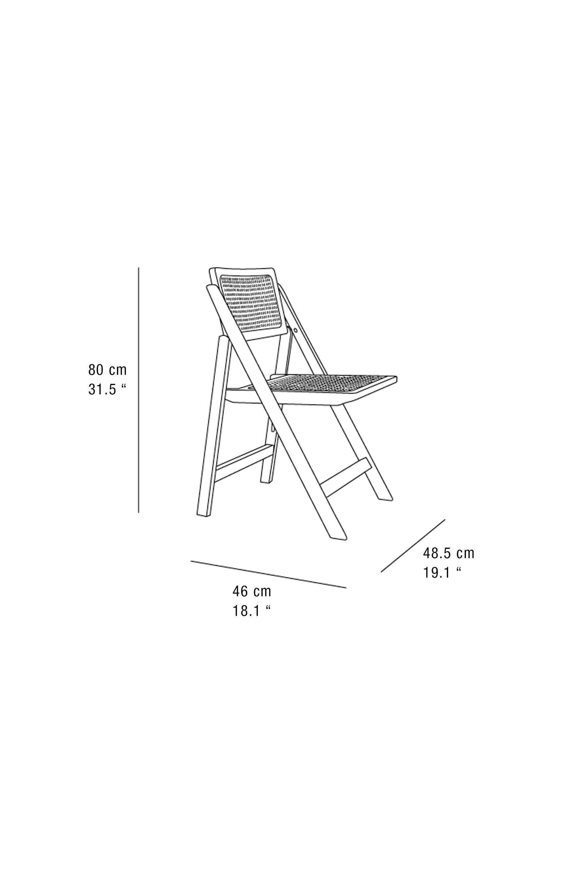 CHAISE PLIANTE BOIS ET ROTIN