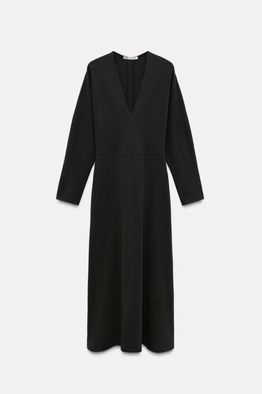 INTERLOCK MIDI DRESS - Charcoal by Zara