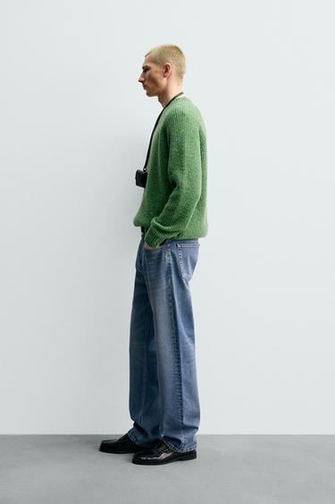 PURL KNIT FLECKED JUMPER - Green by Zara - Image 3