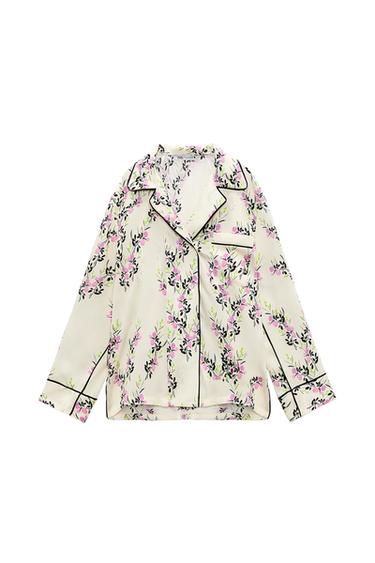 PRINTED SHIRT WITH PIPING