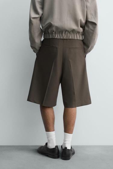 RELAXED FIT JORTS - Dark green by Zara - Image 2