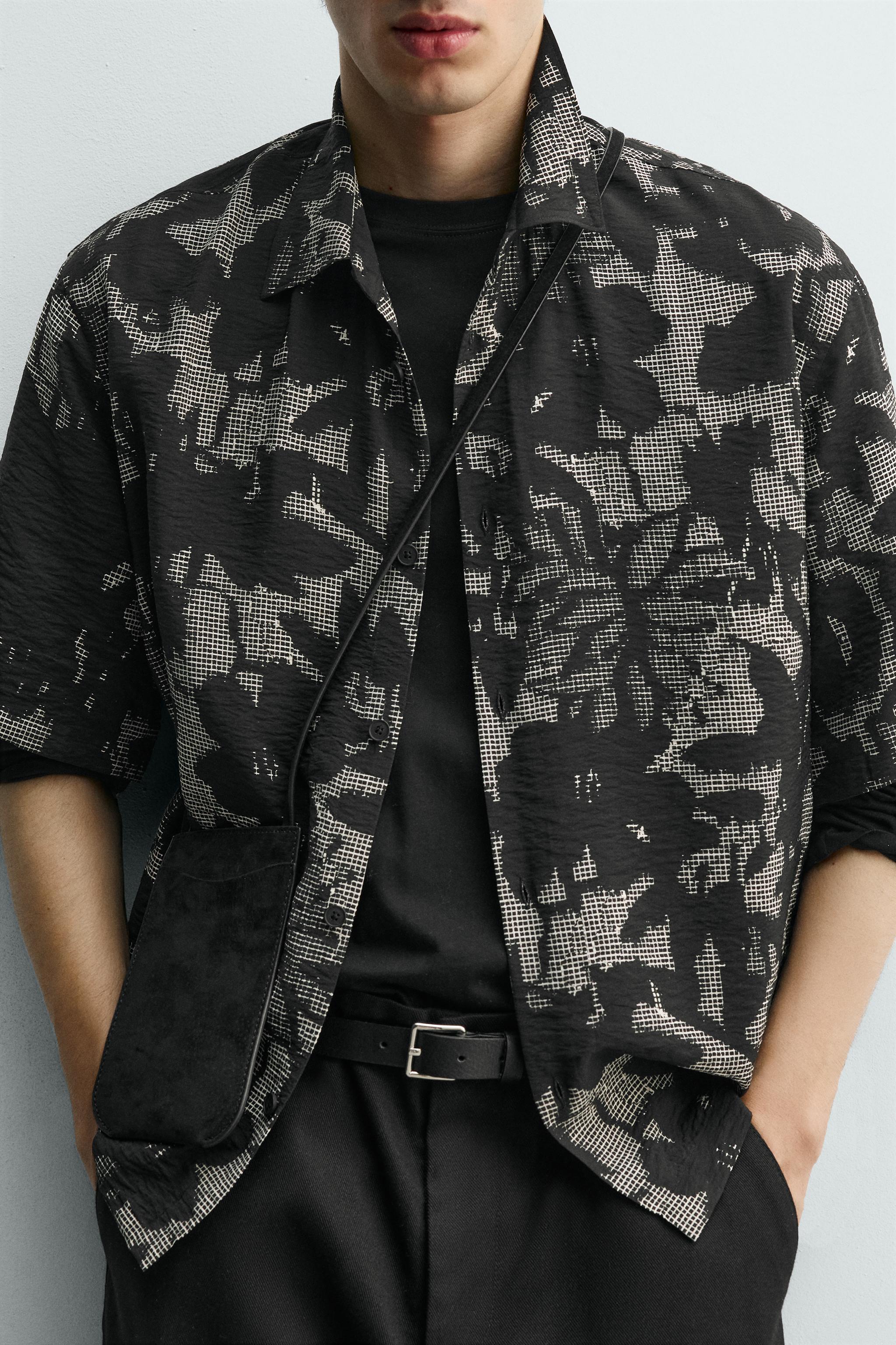 FLUID COMBINATION PRINT SHIRT
