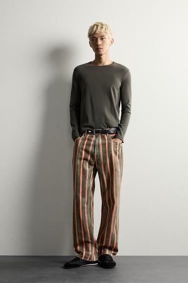 CAMISETA RELAXED FIT ESTRUCTURA CANALÉ - Verde de Zara - Imagen 0