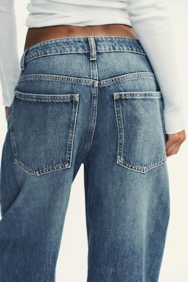 TRF MID-WAIST BAGGY BALLOON JEANS - Blue by Zara