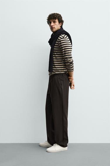 PANTALON STRAIGHT FIT CONFORT - Marron de Zara - Image 3