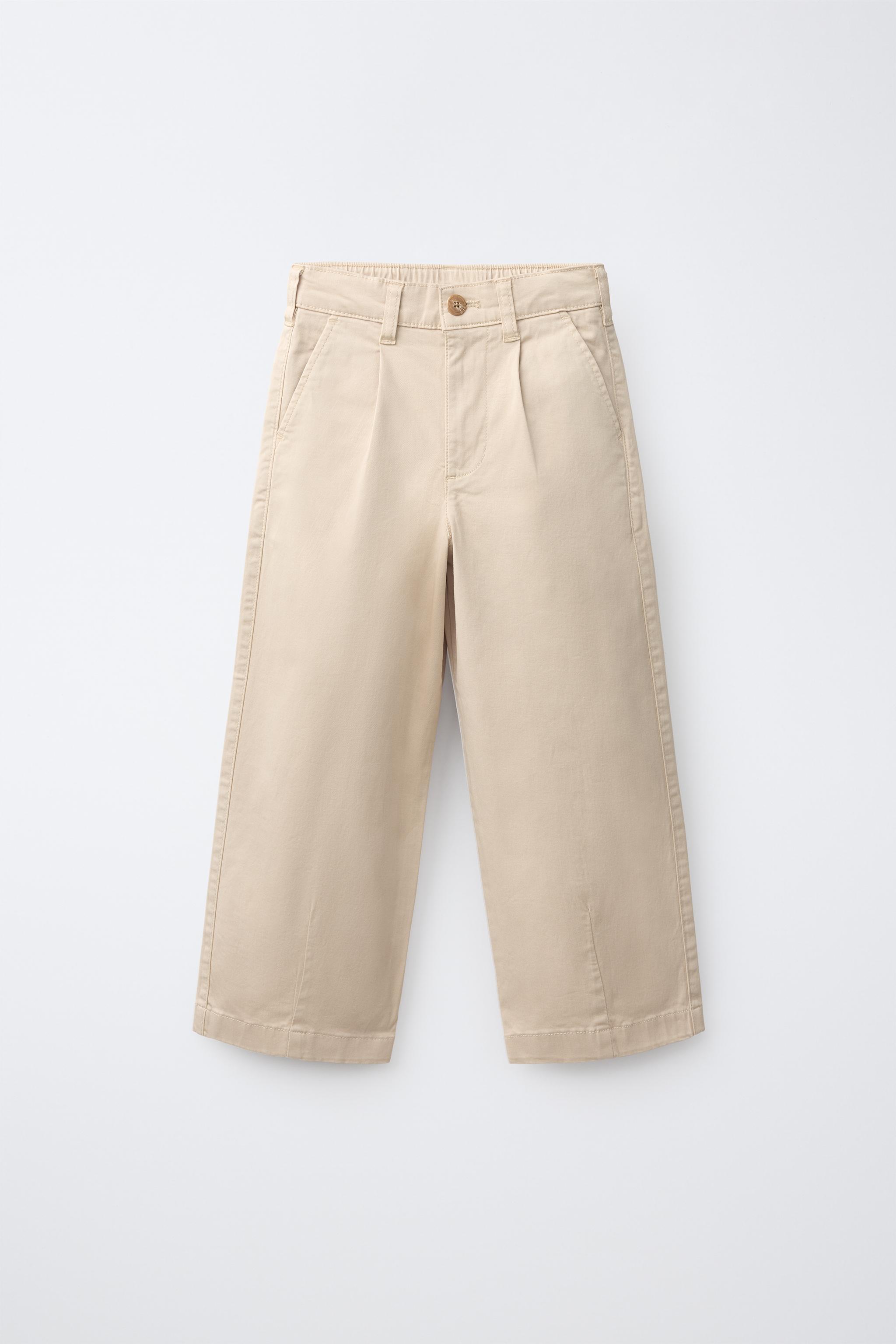 PLEATED BALLOON PANTS — Beige