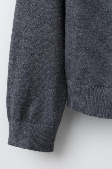 PULL EN MAILLE FINE - Gris anthracite de Zara - Image 3