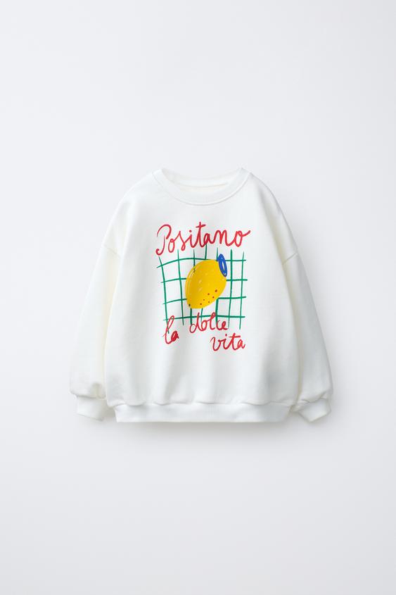 CASA LAWA X ZARA KIDS PRINTED SWEATSHIRT - Oyster-white by Zara - Image 0