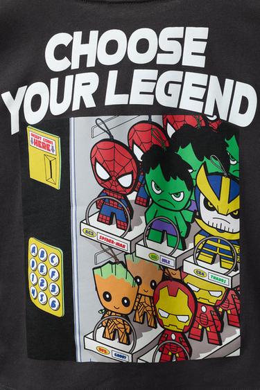 T-SHIRT IMPRIMÉ THE AVENGERS © MARVEL - Gris anthracite de Zara - Image 3