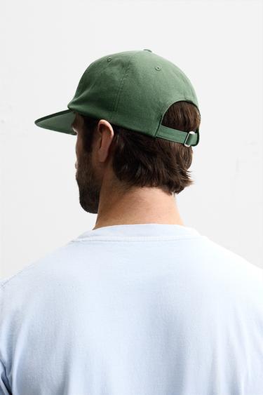 CASQUETTE DÉLAVÉE AVEC IMPRIMÉ COMBINÉ - Vert de Zara - Image 2