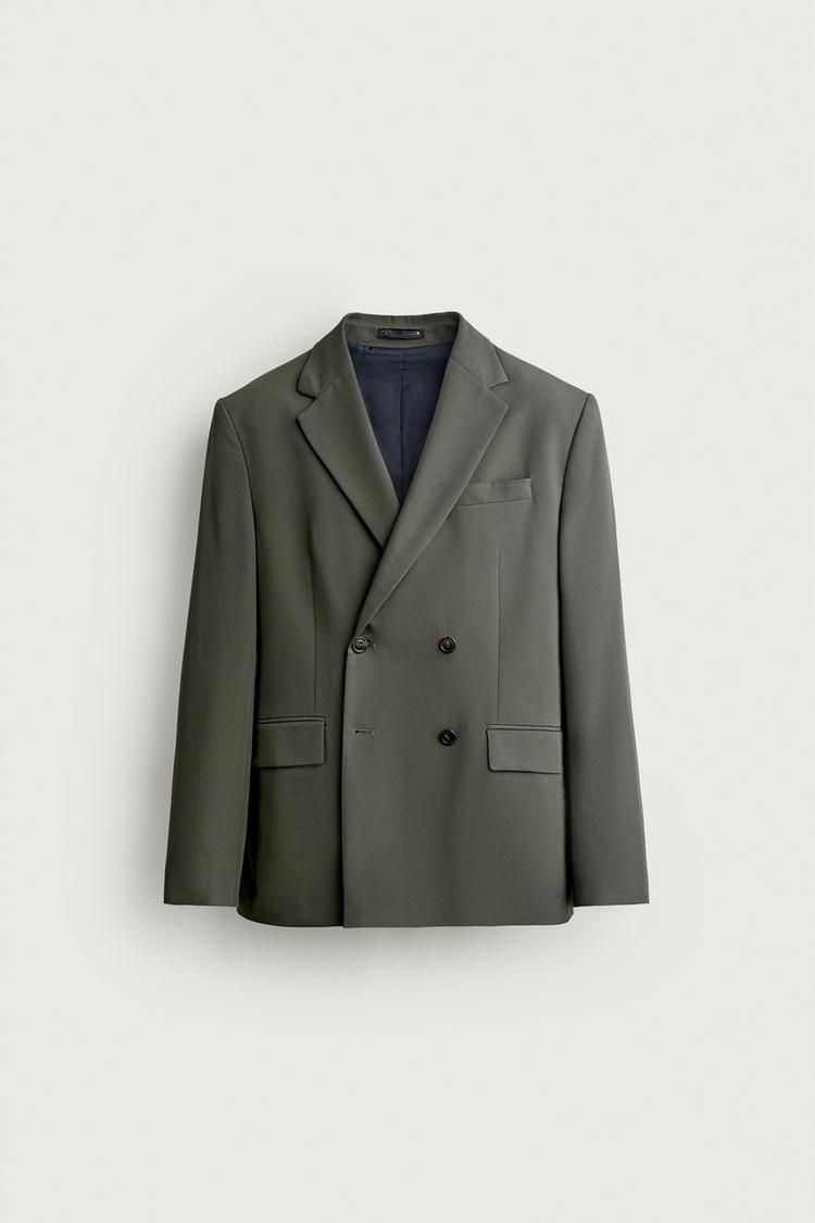 Blazer cruzado de traje cómodo 7
