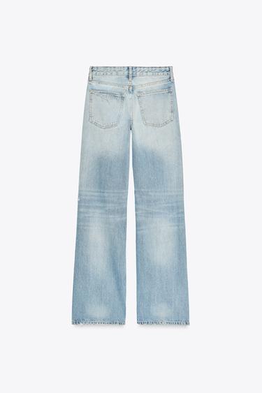 JEAN TRF WIDE LEG DÉCHIRURES TAILLE MOYENNE - Bleu de Zara - Image 8