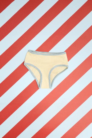 ZARA TIMELESS - LOT DE TROIS CULOTTES À LISERÉS CONTRASTANTS - Multicolore de Zara - Image 1