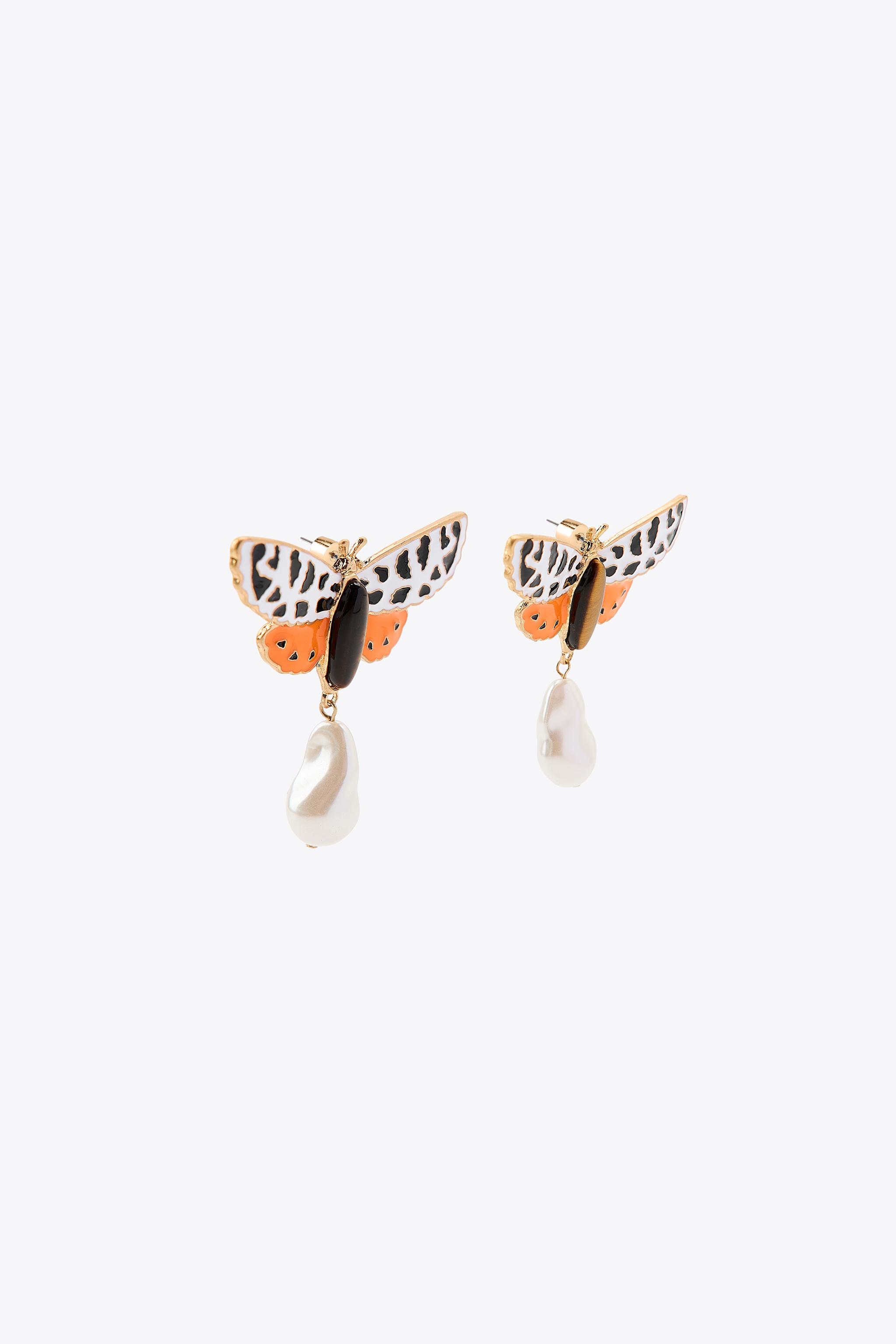 BUTTERFLY PEARL EARRINGS