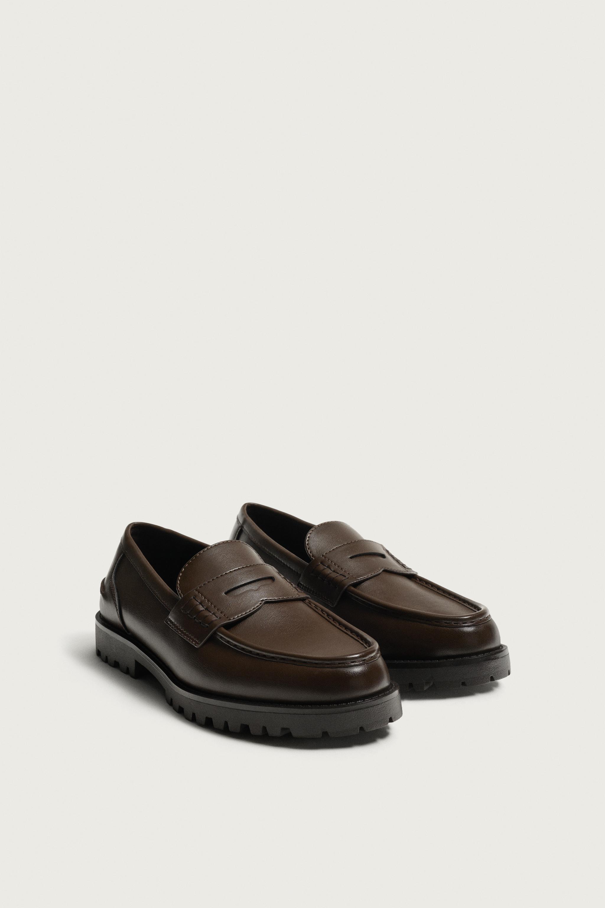 LUG SOLE STRAP LOAFERS — Brown (alternate view)