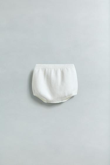 Zara KNIT BOTTOMS - Light ecru