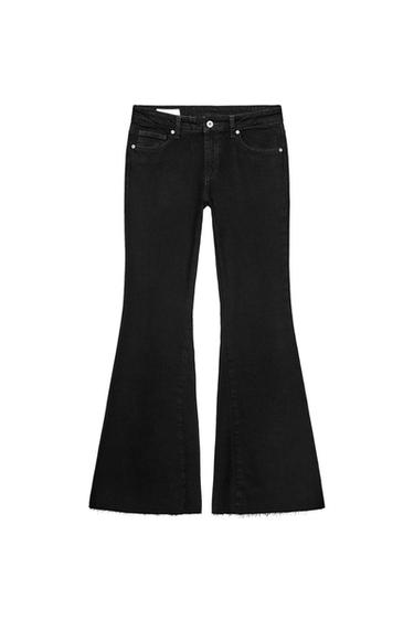 TRF EXTRA COMFORT LOW-RISE flare JEANS - Black by Zara