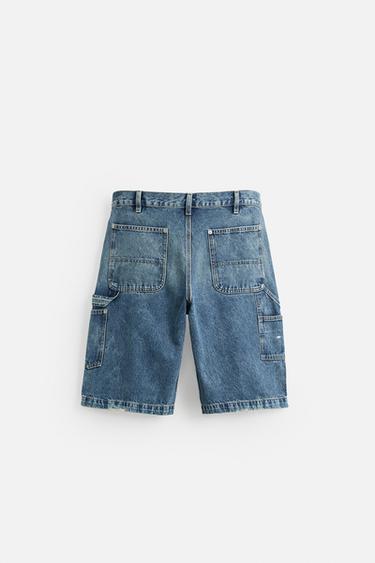 BERMUDA BAGGY FIT POCHE CARPENTIER - Bleu de Zara - Image 7