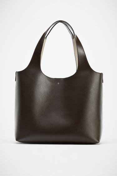 BOLSA TOTE BAG - Chocolate da Zara