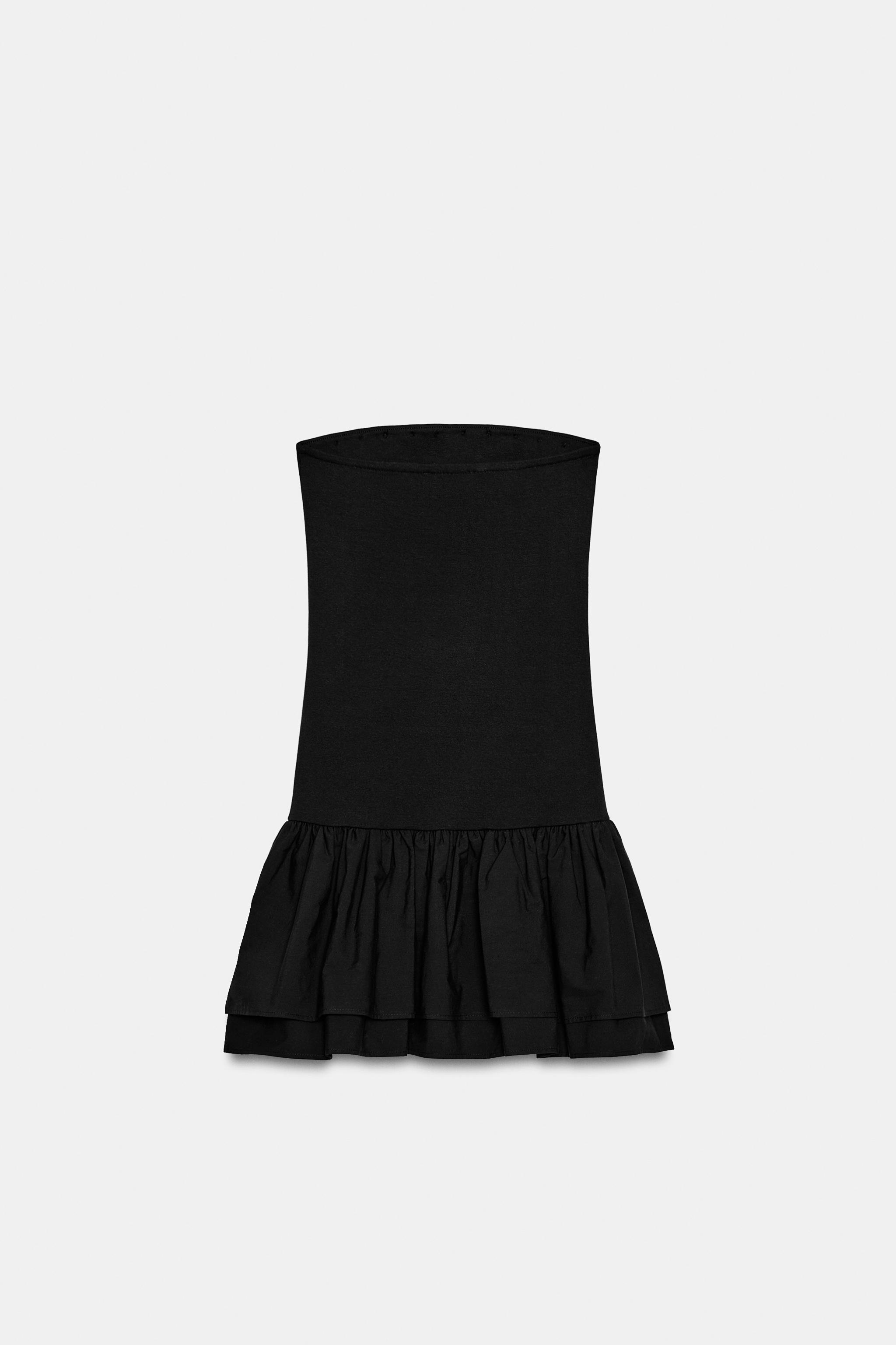 ROBE COURTE À VOLANTS