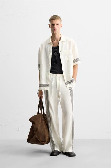 COMPLETO 100% LINO CON FASCE - Porpora di Zara