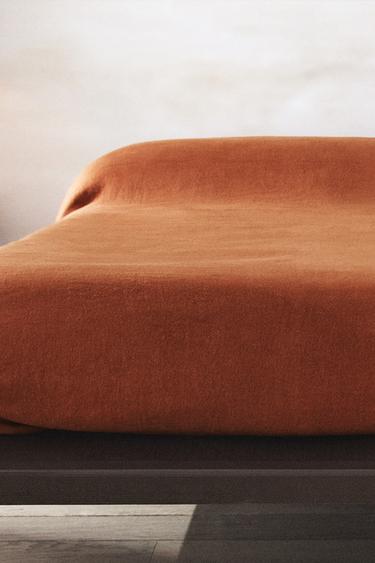 WASHED LINEN BEDSPREAD (400 GXM²) - Brick by Zara