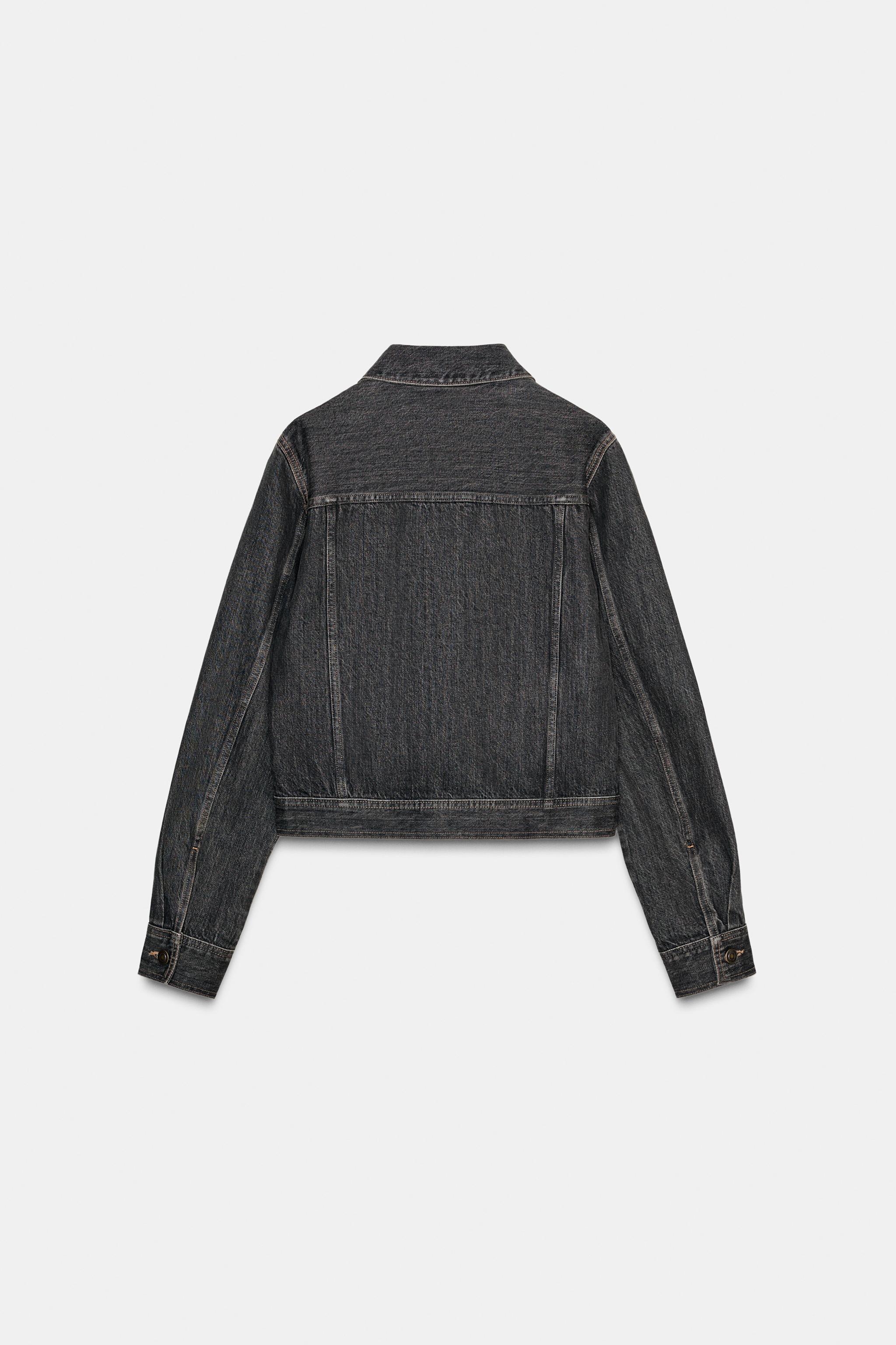 TRF PLEATED SEAM DENIM JACKET