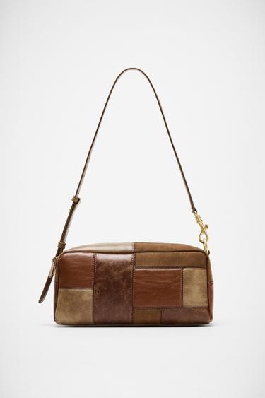 Zaras AXELVÄSKA MED LAPPMÖNSTER - Flerfärgad