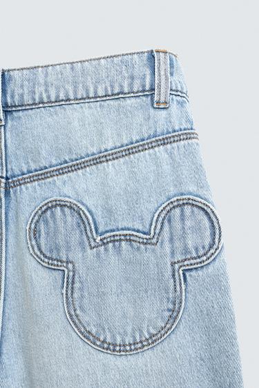 JEAN LOOSE FIT PIÈCE SILHOUETTE MICKEY HARRY LAMBERT FOR ZARA X DISNEY - Bleu clair de Zara - Image 3