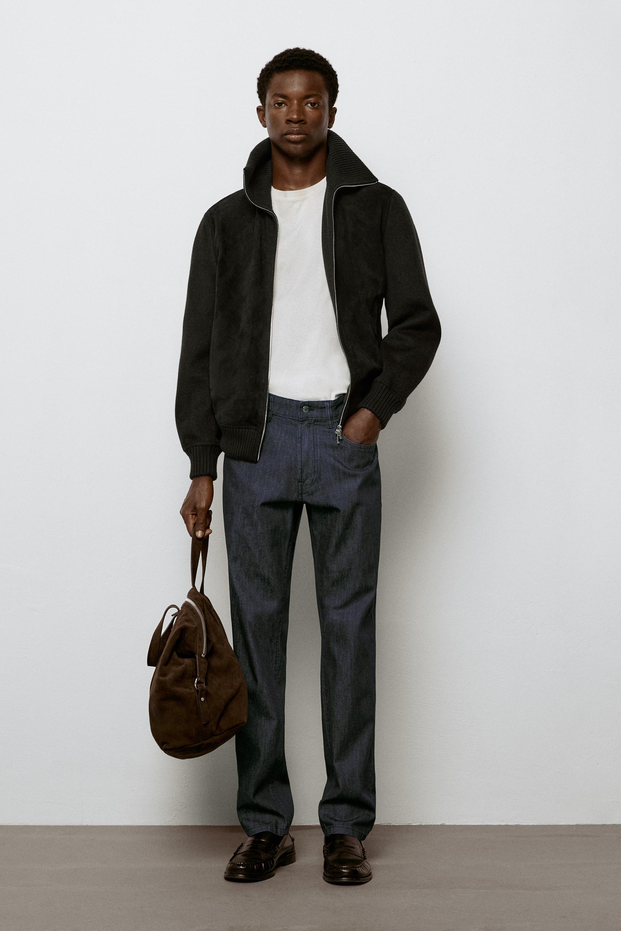 Lightweight tapered fit jeans — Navy blue
