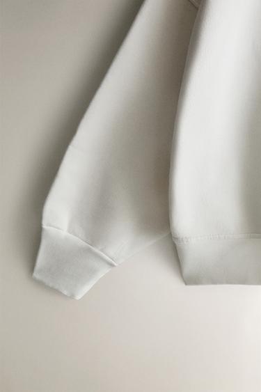 SWEAT MOLLETON - Écru de Zara - Image 2
