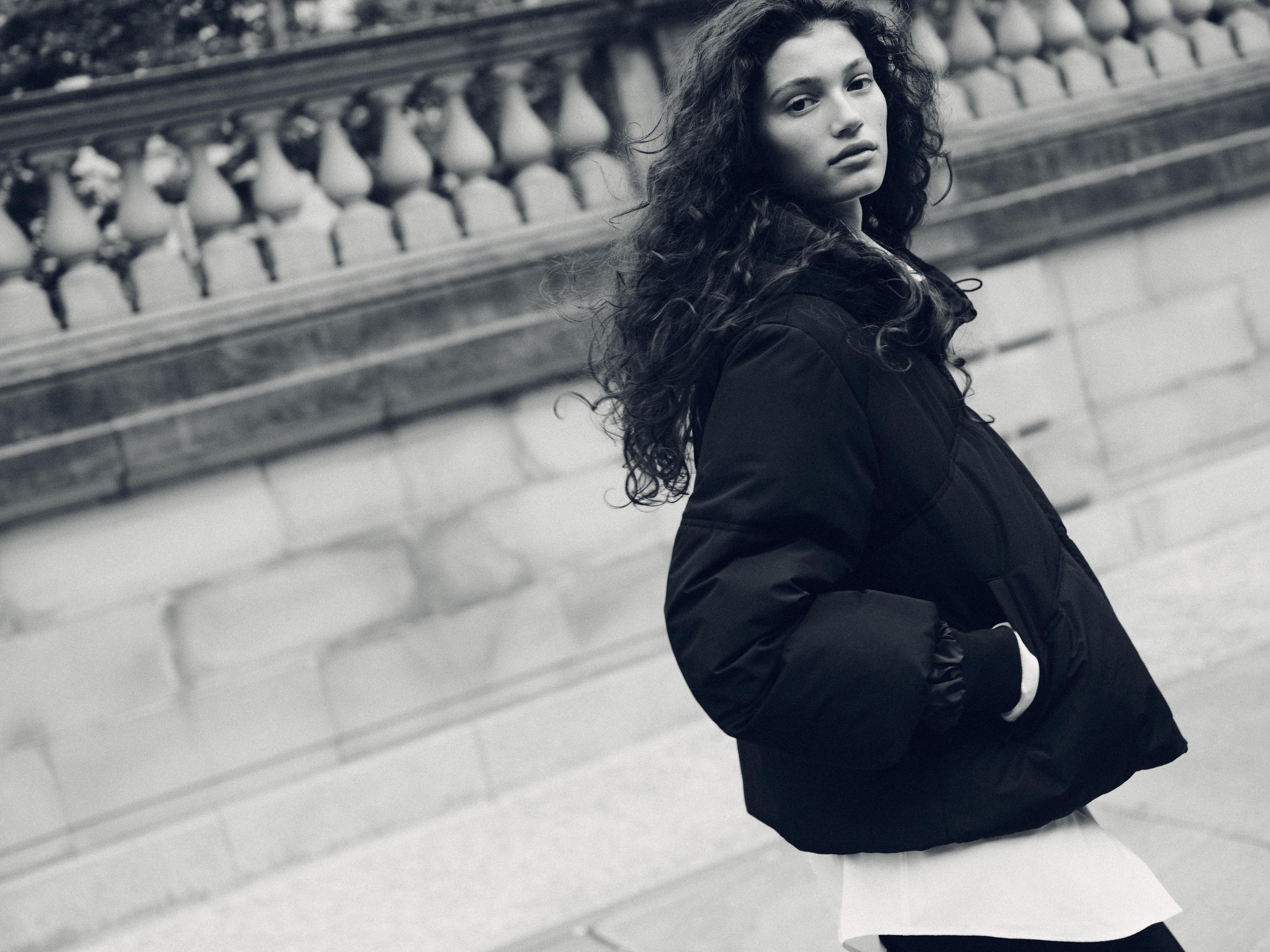 Water-Repellent Windproof Quilted Hoodie Anorak by Zara