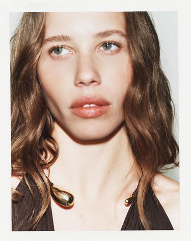 POLYAMIDE CHOKER BODYSUIT - Dark brown by Zara