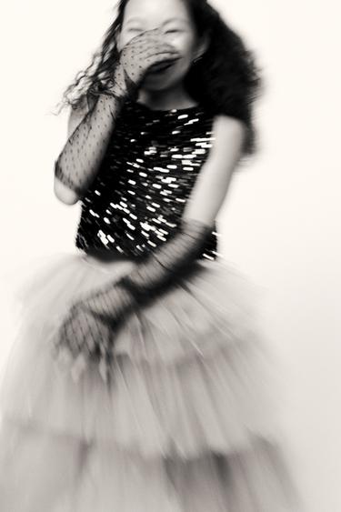 Zara SEQUIN TOP - Pink