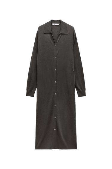 KNIT DRESS WITH SIDE BUTTONS