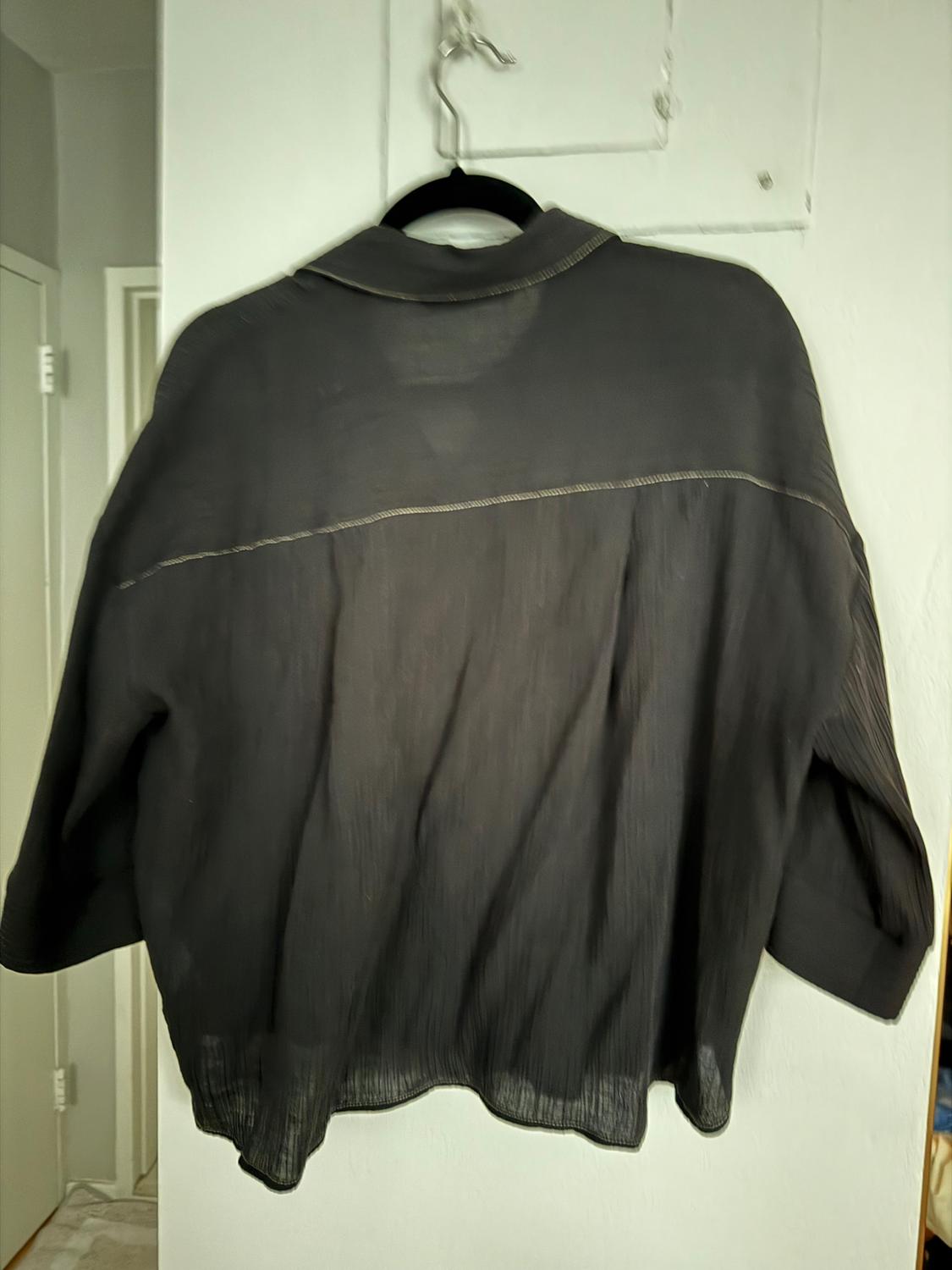 OVERSIZED SHIRT WITH TOPSTITCHING - Image 2