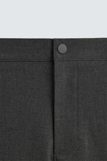 SLIM FIT COMFORT TROUSERS - Anthracite Grey by Zara