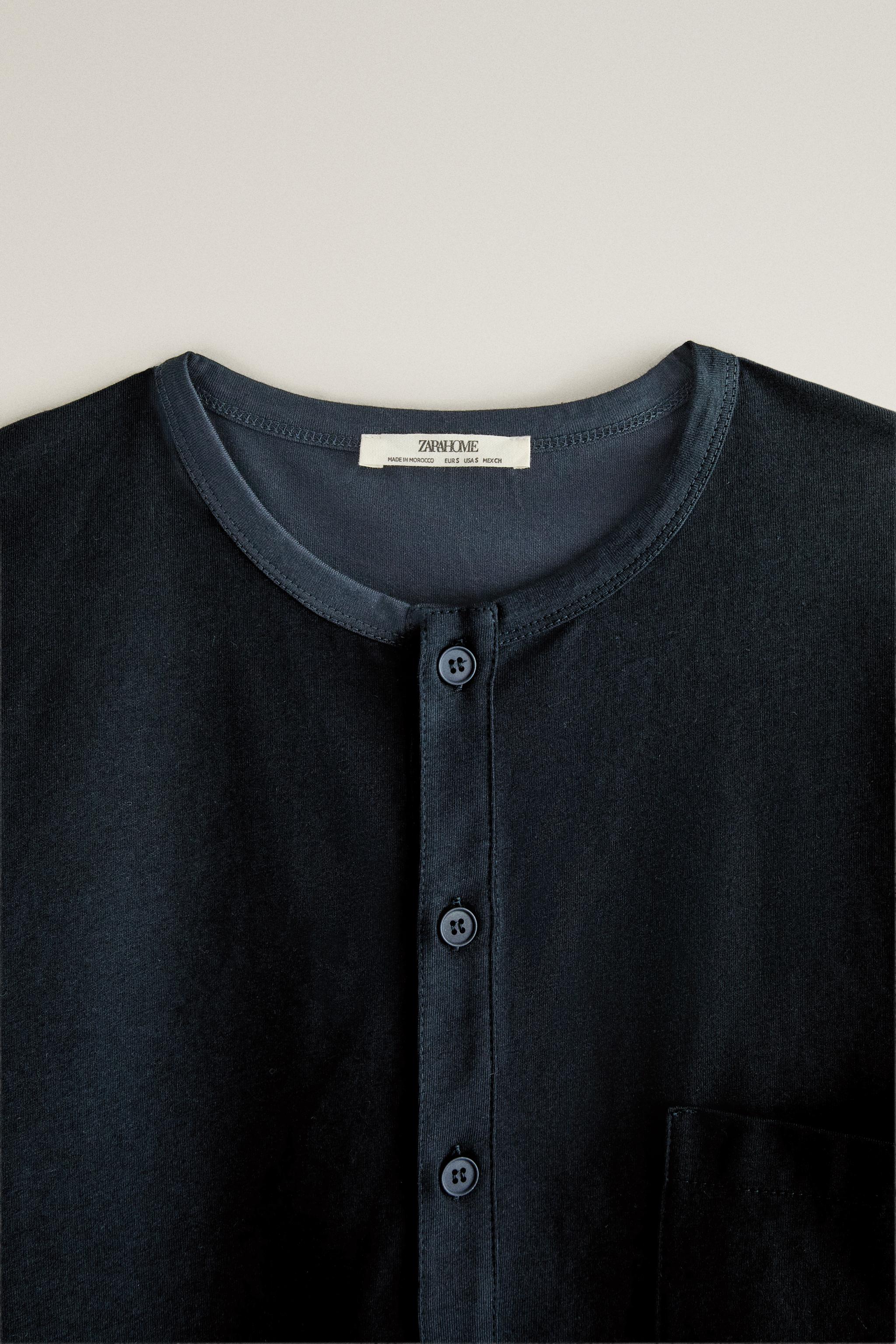 COTTON LONG SLEEVE POCKET T-SHIRT