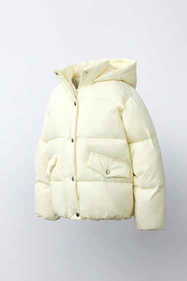 WATER-REPELLENT HOODED PADDED JACKET - Butter by Zara