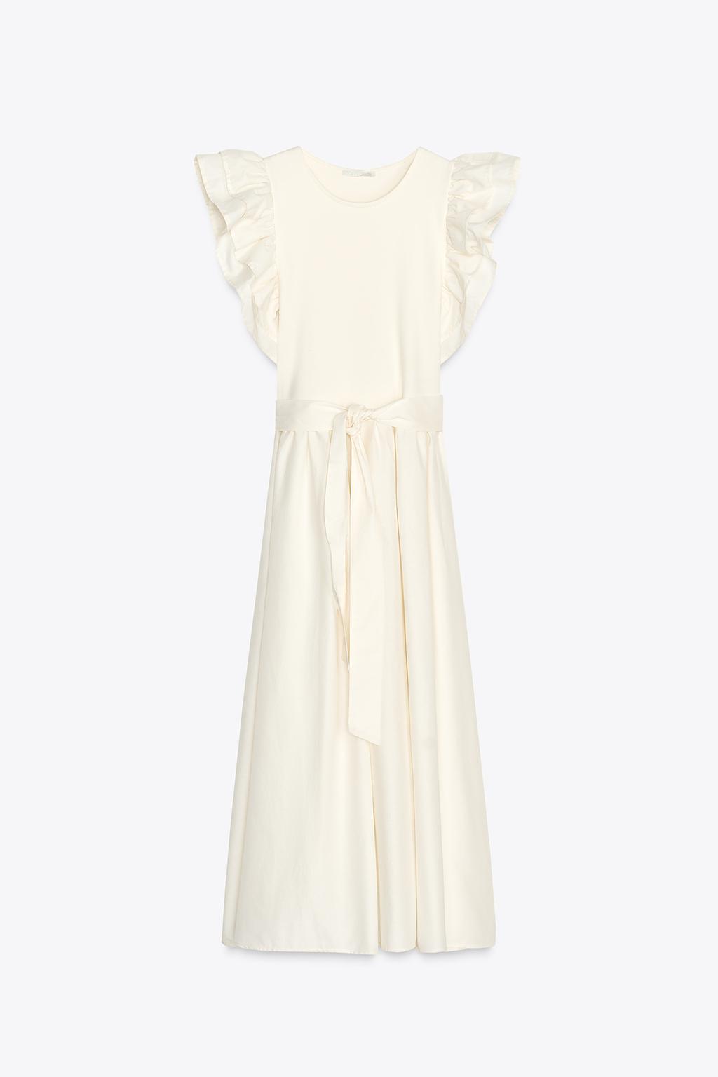 Thumbnail image for COMBINED RUFFLED DRESS WITH BELT