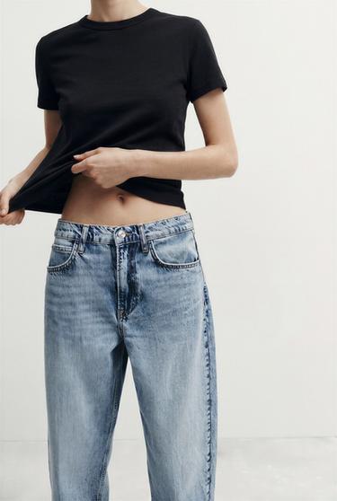 CAMISETA INTERLOCK MANGA CORTA - Negro de Zara