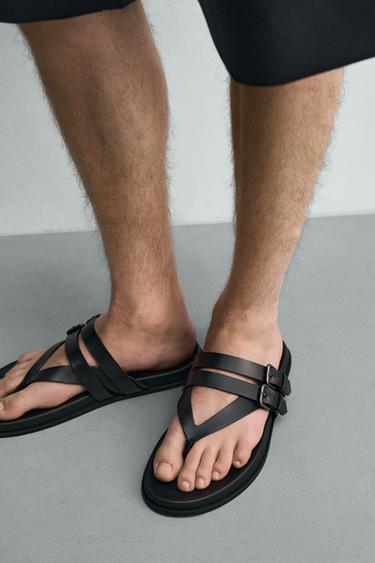 STRAPPY SANDALS WITH BUCKLE DETAIL - Black by Zara - Image 2