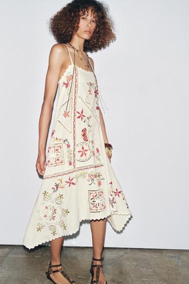 ROBE ASYMÉTRIQUE BRODÉE ZW COLLECTION - Multicolore de Zara - Image 5