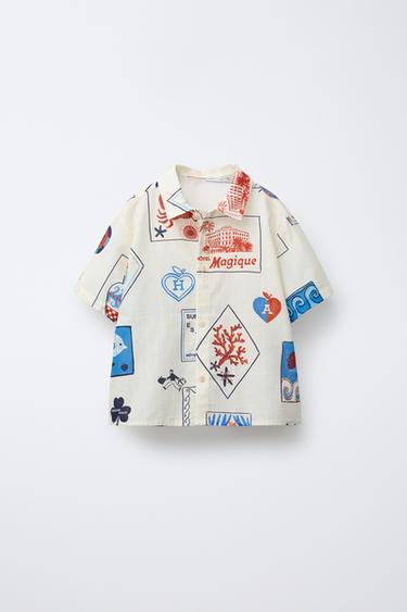 HÔTEL MAGIQUE © X ZARA PRINT SHIRT - Ecru by Zara - Image 0